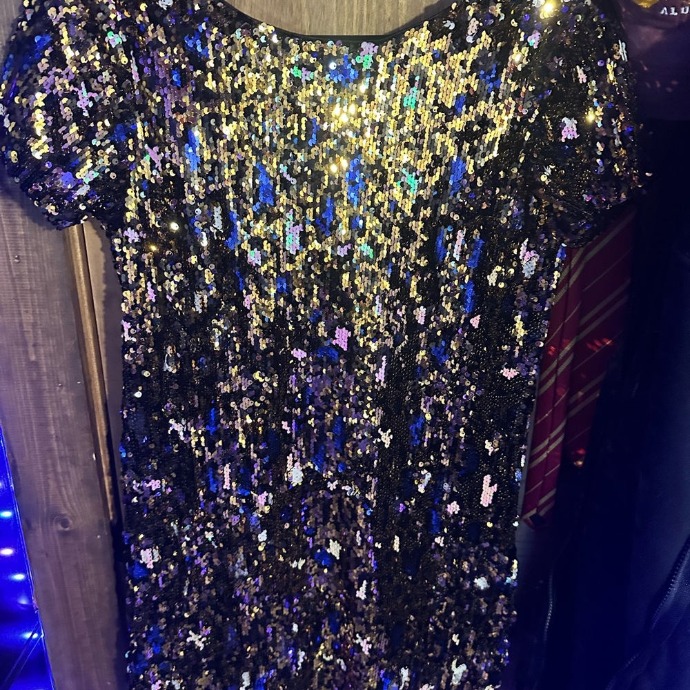 Sequin Short Sleeve Dress